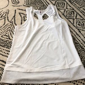 Soybu white tank with mesh